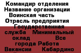 Командир отделения › Название организации ­ Воинская часть 6681 › Отрасль предприятия ­ Государственная служба › Минимальный оклад ­ 28 000 - Все города Работа » Вакансии   . Кабардино-Балкарская респ.